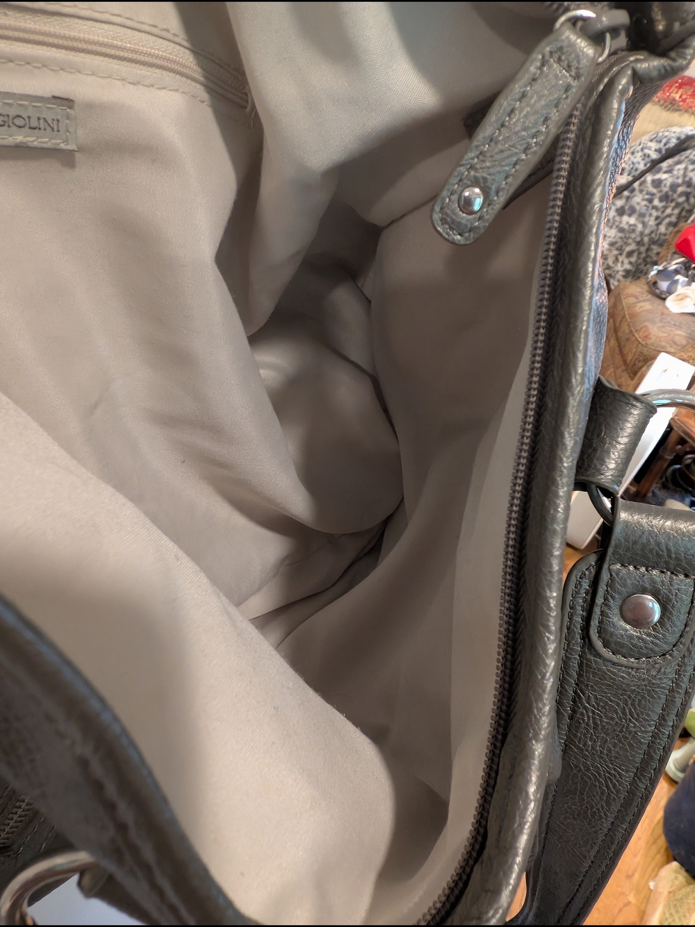 Enzo Angiolini Gun Metal Grey Tote/Hobo Bag - Picture 13 of 13